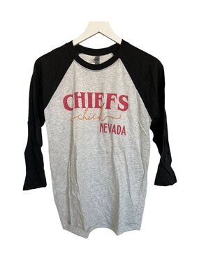 Chiefs Chick Nevada Custom Raglan Baseball Tee